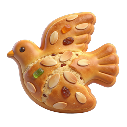 Icône de pâtisserie en forme d'oiseau | Pain de Pâques 3D