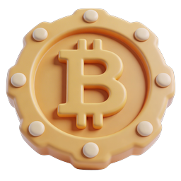 Bitcoin Coin Icon - 3D Clay Style Cryptocurrency Symbol