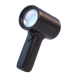 Black Flashlight Icon - Realistic 3D Torch Design