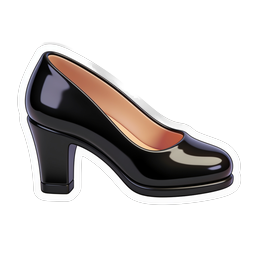 Black High Heel Shoe Icon - Elegant Pump Sticker