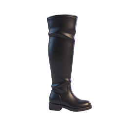 Schwarzes Reitstiefel-Icon | Elegantes Reitstiefel-Schuhwerk 3D