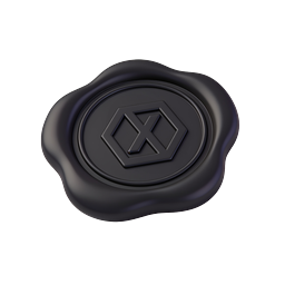 Black Wax Seal Icon | Premium 3D Authentication Emblem