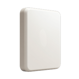Blank 3D Card Icon - Realistic White Tile Template