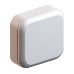 3D Blank Button Icon - Modern UI Element