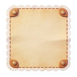 Blank Parchment Paper Icon - Vintage Decorative Frame