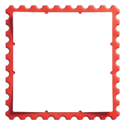 Blank Postage Stamp Icon - Realistic 3D Red Mail Design