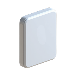 3D Blank Tile Icon | Realistic White Panel UI Element