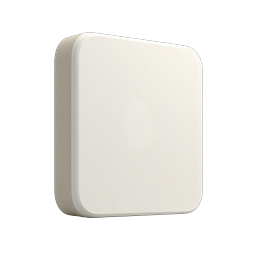 Blank White Rounded Square 3D Tile Icon Template