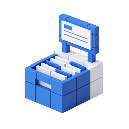 ไอคอนหีบเลือกตั้งแบบ Isometric Block