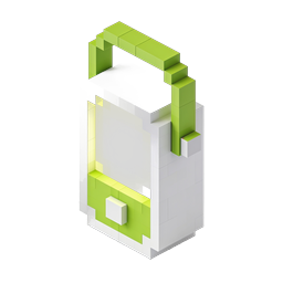 Isometric Block Battery Icon - 3D Energy Power Design