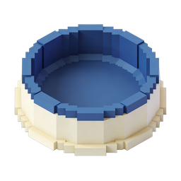 Stylized Block Water Basin Icon for Design Projects