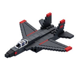 Blocky Fighter Jet Icon for Creative Projects
