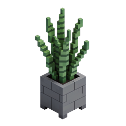 Blocky Potted Plant 3D Isometric Icon
