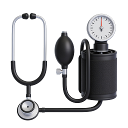 Blood Pressure Monitor Icon - Medical Equipment 3D