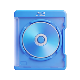 Blu-ray Disc Case Icon - HD Optical Media Storage