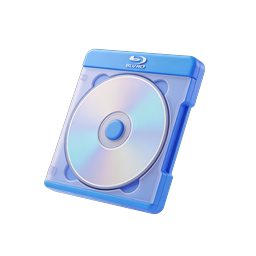 Blu-ray Disc Case Icon - 3D HD Media Storage