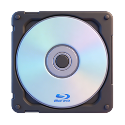 3D Blu-Ray Disc Icon | HD Media Storage Symbol