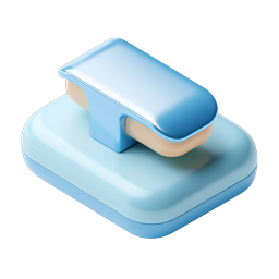 Blaues 3D-Hefter-Icon - Modernes Bürobedarf-Design