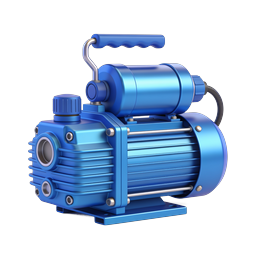 Blue Air Compressor Icon - Industrial Mechanical 3D Design