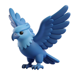 クリエイティブプロジェクト向けのスタイライズされた青い鳥のアイコン