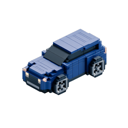 Blue Block SUV Icon - Isometric 3D Vehicle Illustration