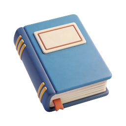 Blue Book Icon - 3D Rendered Library & Education Symbol