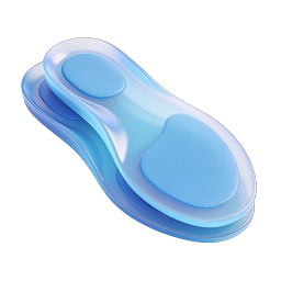 Blue Glass 3D Button Icon - Realistic UI Element