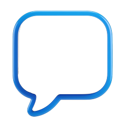 Blue 3D Chat Bubble Icon - Messaging & Communication