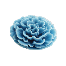 Blue Coral Flower 3D Render Icon - Nature Design