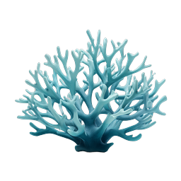 Blue Coral Reef Icon | 3D Rendered Marine Nature Design