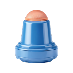 Blue Dome Button Icon - 3D Realistic Tech Icon