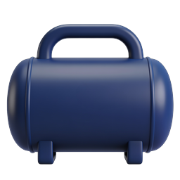 Blue Duffel Bag Icon | 3D Travel & Gym Bag Illustration