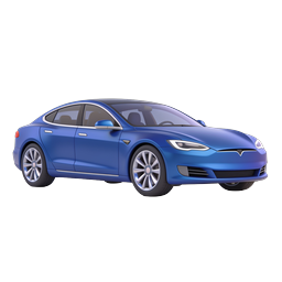 Ícone de sedã elétrico azul | veículo EV moderno