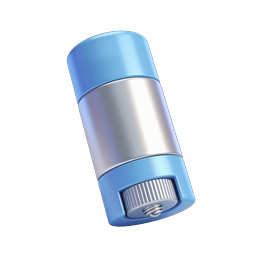 Blue Flashlight Icon - 3D Realistic Torch Design