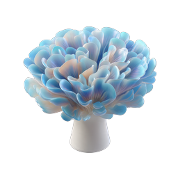 Blue Flower Vase Icon | 3D Floral Arrangement Design