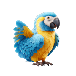 Blue and Gold Macaw Parrot - Tropical Exotic Bird Icon