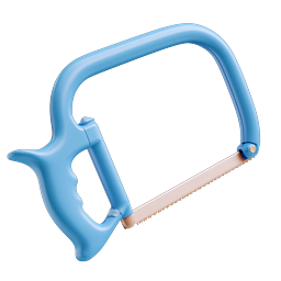 Blue Hacksaw Icon for Tools and DIY Projects