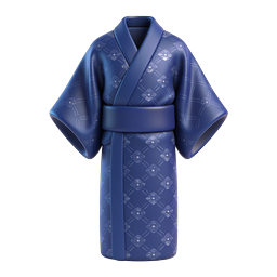 Blaues japanisches Kimono Yukata Icon - Traditionelles 3D-Design