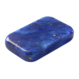 Blue Marble Stone Tile Icon - Premium 3D Gemstone