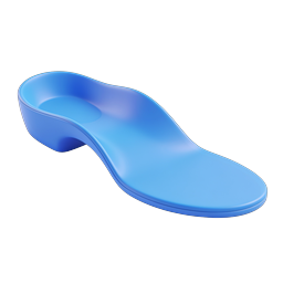 Icono de plantilla ortopédica azul - 3D realista