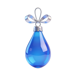 Blue Perfume Bottle Icon - Elegant 3D Glass Design