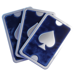 Blue Playing Cards Fan Icon | 3D Realistic Poker Cards