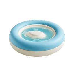 Ícone de Pedra de Piscina Azul - Estilo Argila 3D Zen