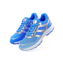 Blue Running Shoes Icon - 3D Realistic Sneaker Design