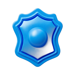 Blue Shield Badge 3D Icon | Premium Quality Emblem