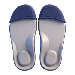Blue Slide Slippers 3D Icon - Footwear Design