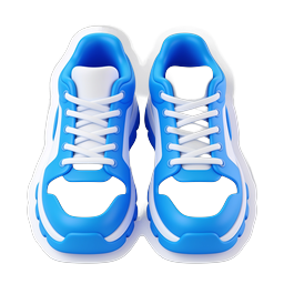 Blue Sneaker Icon - 3D Clay Style Athletic Shoes