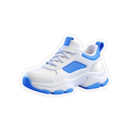 Blue Sneaker Icon - 3D Athletic Shoe