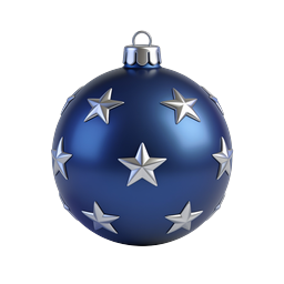 Blue Star Christmas Ornament - Festive Holiday Icon
