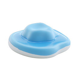 Biểu tượng 3D Mũ chống nắng màu xanh đất sét | Phụ kiện đi biển mùa hè